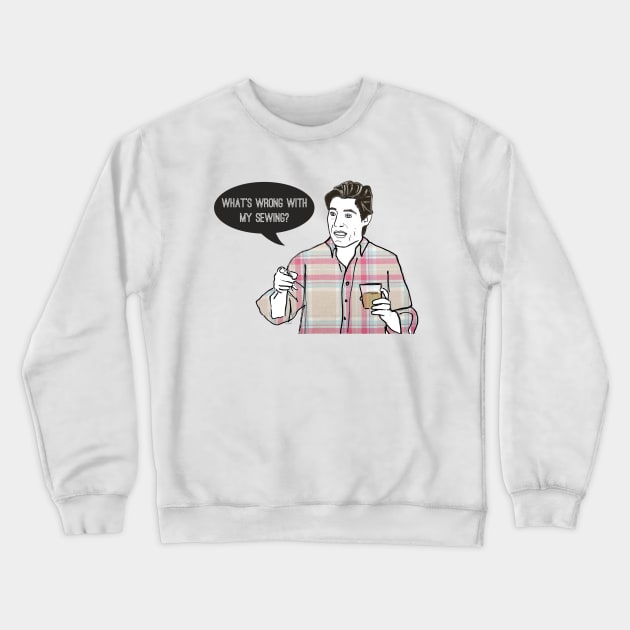 What’s Wrong With My Sewing? Crewneck Sweatshirt by Katsillustration